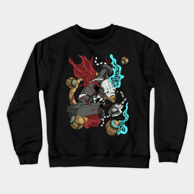 Damaged Zenyatta Crewneck Sweatshirt by nextodie